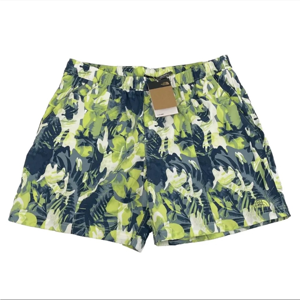 The North Face Class V Pull Green Tropical Floral Shorts Mens XL FlashDry $50
